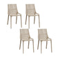 Nordic Style Armless Side Chairs Slat Back Chairs with Plastic Legs for Home Use Camel 4 Piece Set Clearhalo 'Dining Chairs' 'Dining Tables & Seating' 'dining_chair' 'furn' 'furn_dining_chair' 'Furniture' 'Kitchen & Dining Furniture' 6451799