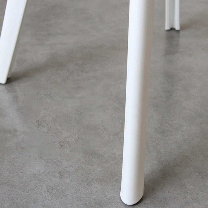 Noordse stijl armloze zijstoelen plastic stoelen met plastic benen voor thuisgebruik