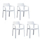 Nordische Arme Seitstühle Plastikstühle mit 4 Beinen für den Heimgebrauch