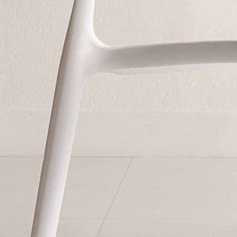 Sedie laterali senza braccia in stile nordico sedie posteriori aperte con gambe di plastica per uso domestico