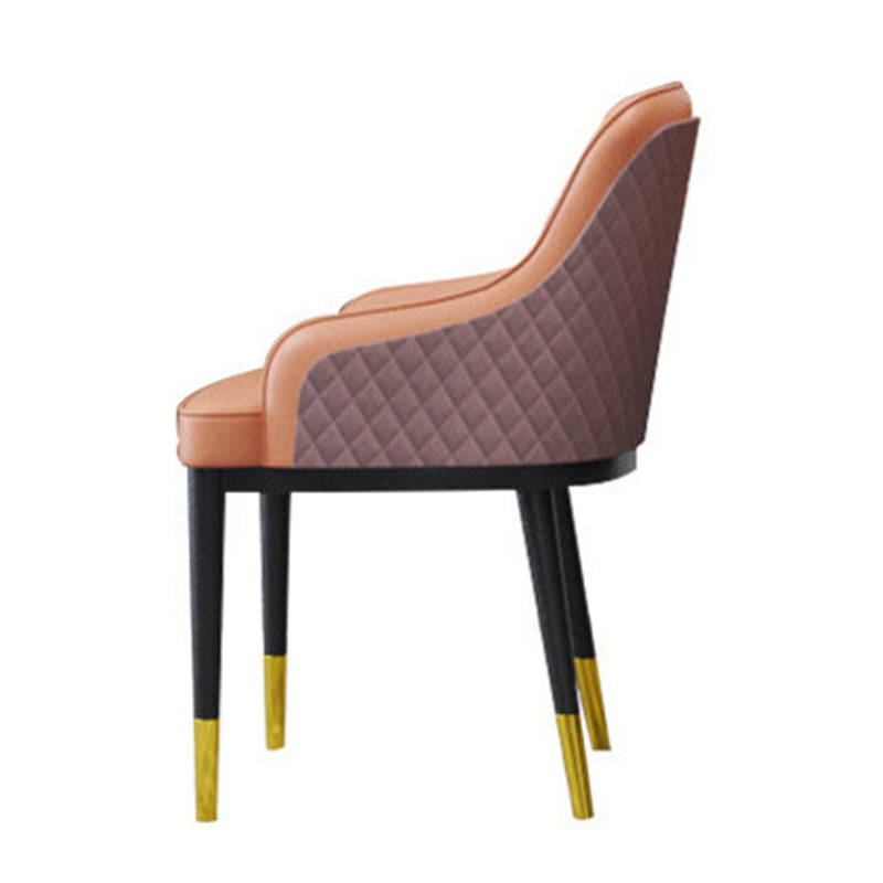 Glam Kitchen Dining Arm Chairs Faux Leather Kitchen Dining Chairs