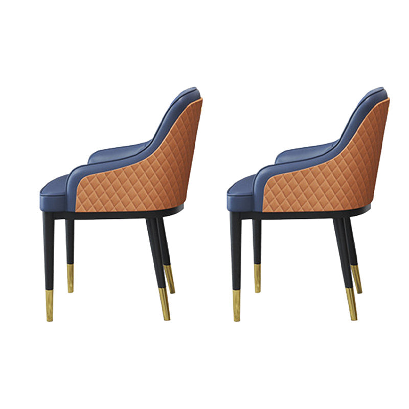 Glam Kitchen Dining Arm Chairs Faux Leather Kitchen Dining Chairs