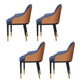 Glam Kitchen Dining Arm Chairs Faux Leather Kitchen Dining Chairs