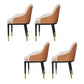 Glam Kitchen Dining Arm Chairs Faux Leather Kitchen Dining Chairs