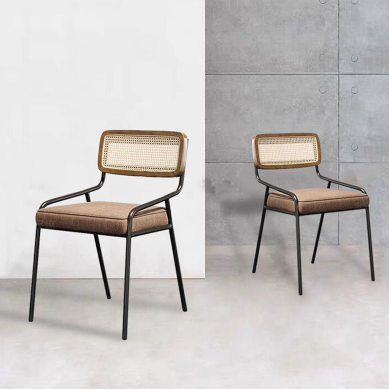 Upholstered Dining Chairs Open Back Dining Chairs with Metal Legs Clearhalo 'Dining Chairs' 'Dining Tables & Seating' 'dining_chair' 'furn' 'furn_dining_chair' 'Furniture' 'Kitchen & Dining Furniture' 6451956