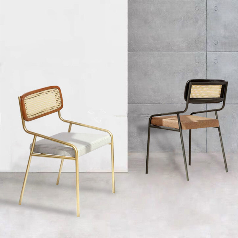 Upholstered Dining Chairs Open Back Dining Chairs with Metal Legs Clearhalo 'Dining Chairs' 'Dining Tables & Seating' 'dining_chair' 'furn' 'furn_dining_chair' 'Furniture' 'Kitchen & Dining Furniture' 6451958