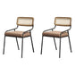 Upholstered Dining Chairs Open Back Dining Chairs with Metal Legs Nut-Brown 2 Piece Set Black Clearhalo 'Dining Chairs' 'Dining Tables & Seating' 'dining_chair' 'furn' 'furn_dining_chair' 'Furniture' 'Kitchen & Dining Furniture' 6451968