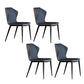 Modern Style Armless Side Chairs Windsor Back Side Chair with Metal Legs Blue 4 Piece Set Clearhalo 'Dining Chairs' 'Dining Tables & Seating' 'dining_chair' 'furn' 'furn_dining_chair' 'Furniture' 'Kitchen & Dining Furniture' 6452012