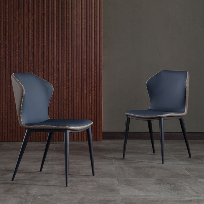 Modern Style Armless Side Chairs Windsor Back Side Chair with Metal Legs Clearhalo 'Dining Chairs' 'Dining Tables & Seating' 'dining_chair' 'furn' 'furn_dining_chair' 'Furniture' 'Kitchen & Dining Furniture' 6452024