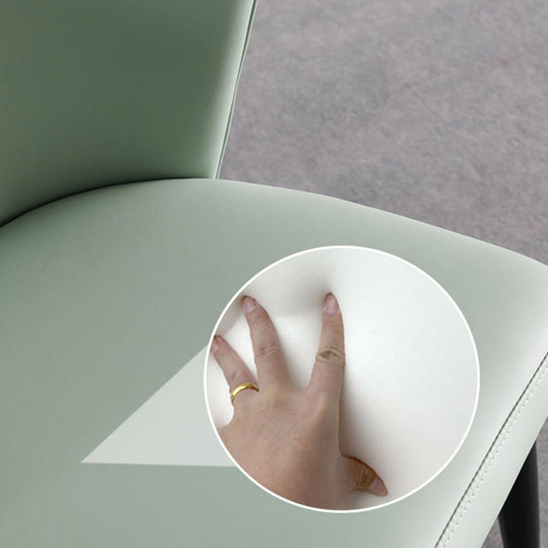 Glam -stijl armloze zijstoelen houten stoel met houten benen voor keuken