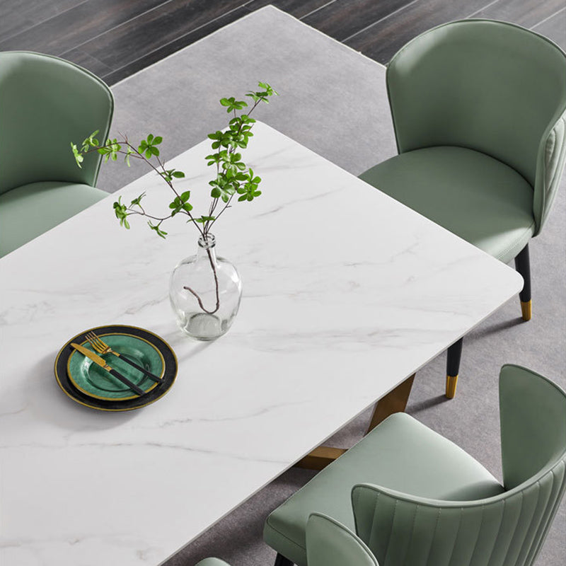 Glam Style Armless Side Chairs Wooden Chair with Wood Legs for Kitchen Clearhalo 'Dining Chairs' 'Dining Tables & Seating' 'dining_chair' 'furn' 'furn_dining_chair' 'Furniture' 'Kitchen & Dining Furniture' 6452073