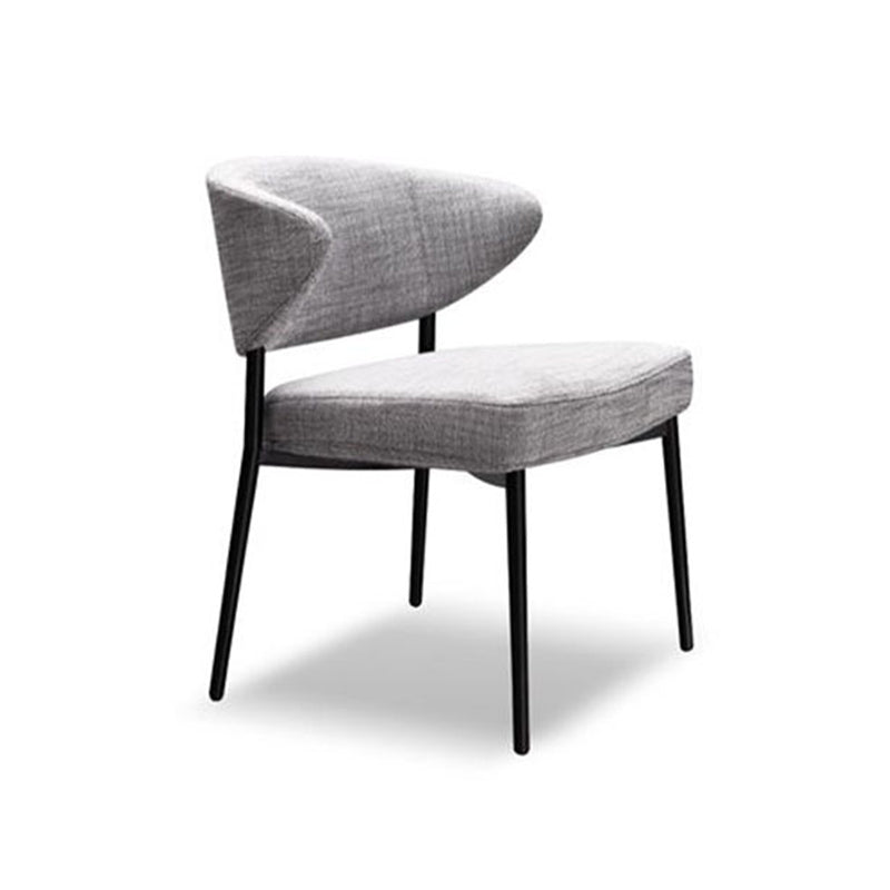 Gestoffeerde eetkamerstoelen open voor de achterkant eetstoelen met metalen benen