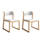 Modern Style Faux Leather Chair Open Back Side Chairs with Wood Legs for Kitchen