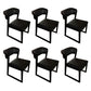 Modern Style Faux Leather Chair Open Back Side Chairs with Wood Legs for Kitchen