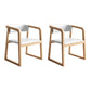 Modern Style Faux Leather Chair Open Back Side Chairs with Wood Legs for Kitchen