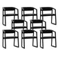 Modern Style Faux Leather Chair Open Back Side Chairs with Wood Legs for Kitchen