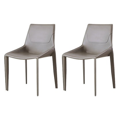 Upholstered Dining Armless Chairs Faux Leather Kitchen Dining Chairs