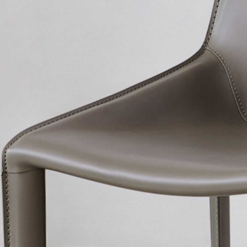 Upholstered Dining Armless Chairs Faux Leather Kitchen Dining Chairs