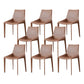 Upholstered Dining Armless Chairs Faux Leather Kitchen Dining Chairs