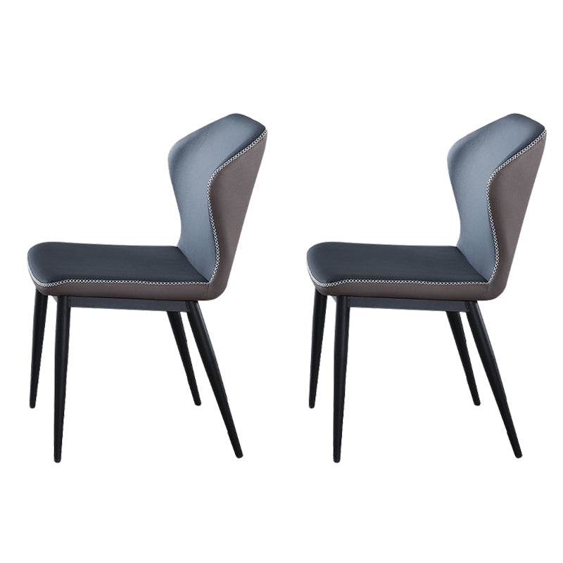 Sedie laterali di wingback in fico cucina da pranzo sedie senza braccio