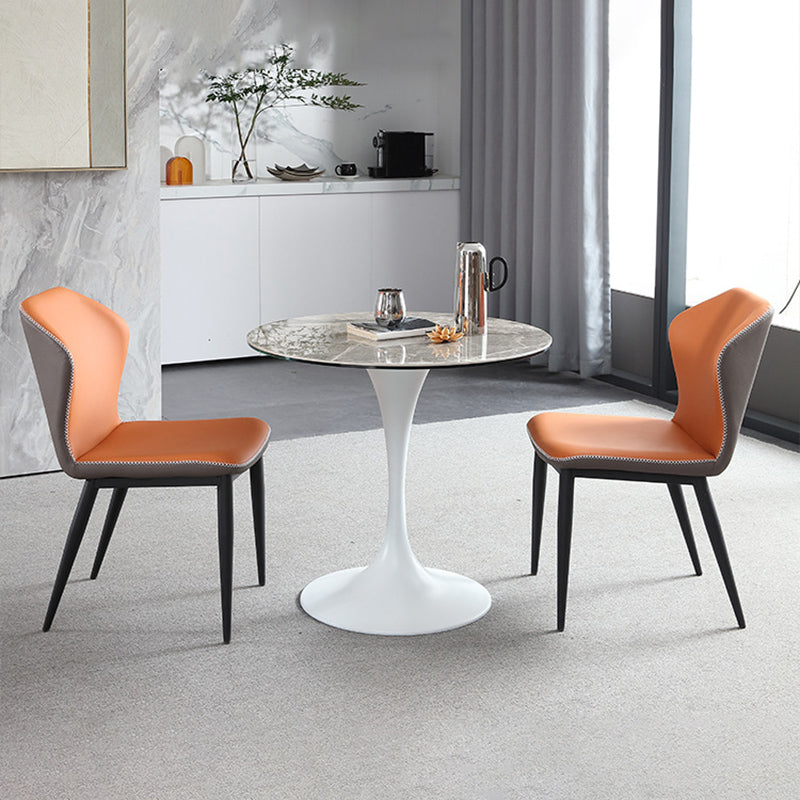 Sedie laterali di wingback in fico cucina da pranzo sedie senza braccio