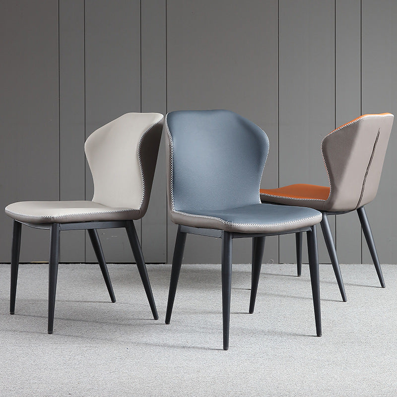 Sedie laterali di wingback in fico cucina da pranzo sedie senza braccio