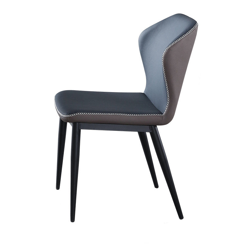 Sedie laterali di wingback in fico cucina da pranzo sedie senza braccio