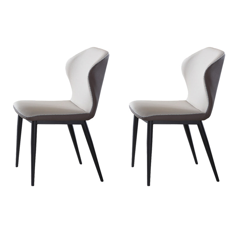 Sedie laterali di wingback in fico cucina da pranzo sedie senza braccio