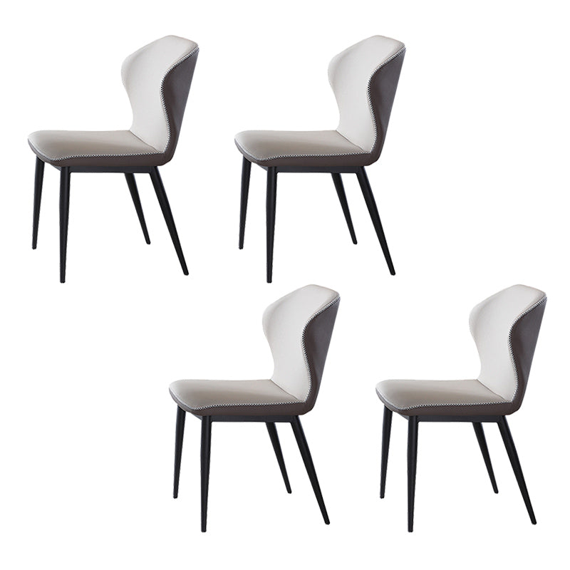 Sedie laterali di wingback in fico cucina da pranzo sedie senza braccio