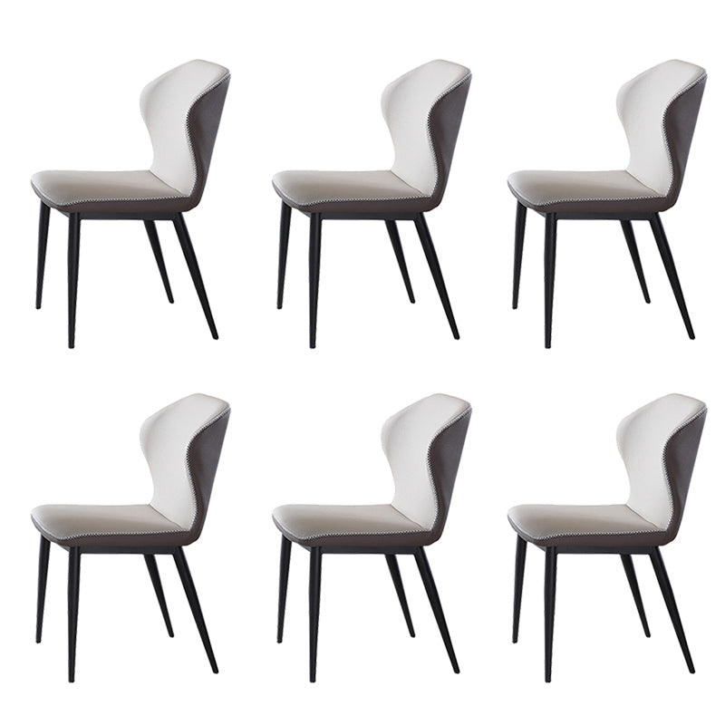 Sedie laterali di wingback in fico cucina da pranzo sedie senza braccio