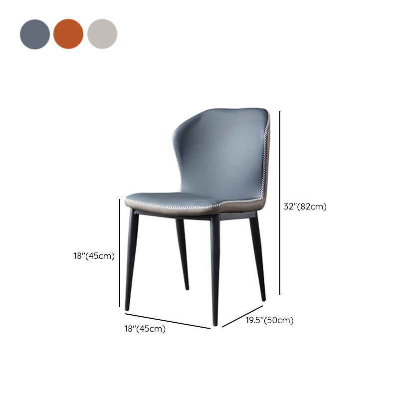 Sedie laterali di wingback in fico cucina da pranzo sedie senza braccio