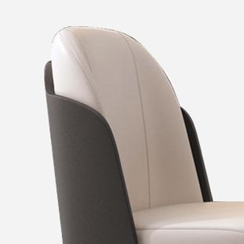 Glamstil Faux Lederstuhl Parsons Stuhl mit Holzbeinen für die Küche