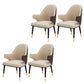 Glam Upholstered Dining Arm Chair Faux Leather Kitchen Dining Chair