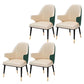 Glam Upholstered Dining Arm Chair Faux Leather Kitchen Dining Chair