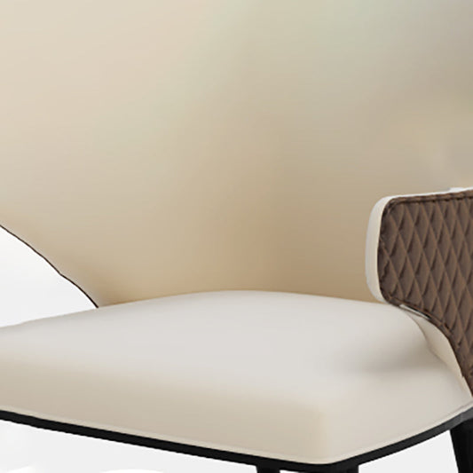 グラム布張りのダイニングアームチェアフェイクレザーキッチンダイニングチェア