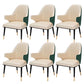 Glam Upholstered Dining Arm Chair Faux Leather Kitchen Dining Chair