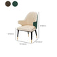 Glam Upholstered Dining Arm Chair Faux Leather Kitchen Dining Chair