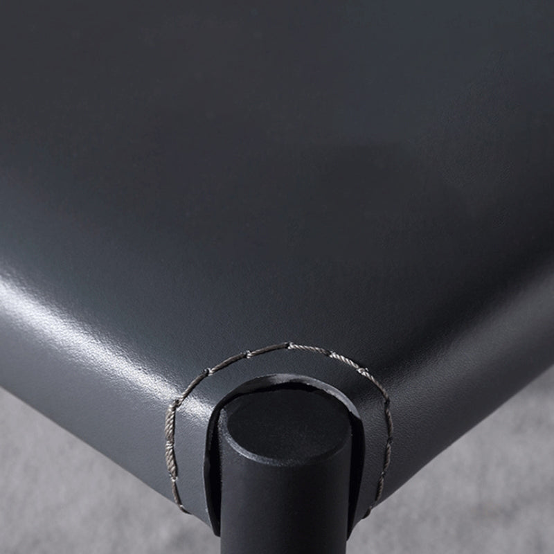 Moderne stijl zijstoel lederen eetkamerstoel met 4 poten voor thuisgebruik