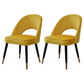 Glam Arm Chair Fabric Open Back Dining Chair for Dining Room Yellow 2 Piece Set Clearhalo 'Dining Chairs' 'Dining Tables & Seating' 'dining_chair' 'furn' 'furn_dining_chair' 'Furniture' 'Kitchen & Dining Furniture' 6452354