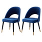 Glam Arm Chair Fabric Open Back Dining Chair for Dining Room Blue 2 Piece Set Clearhalo 'Dining Chairs' 'Dining Tables & Seating' 'dining_chair' 'furn' 'furn_dining_chair' 'Furniture' 'Kitchen & Dining Furniture' 6452361