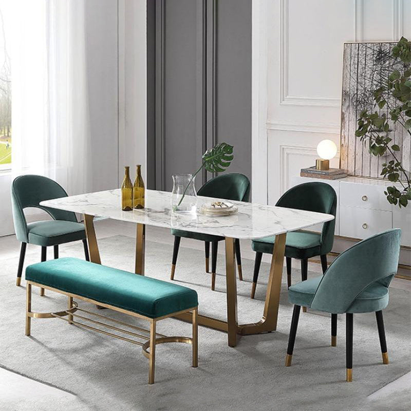 Glam Arm Chair Fabric Open Back Dining Chair for Dining Room Clearhalo 'Dining Chairs' 'Dining Tables & Seating' 'dining_chair' 'furn' 'furn_dining_chair' 'Furniture' 'Kitchen & Dining Furniture' 6452369