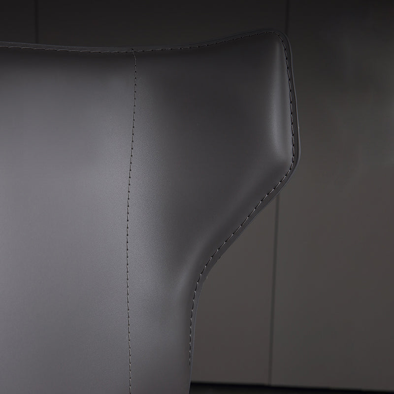 Industriële wingback zijstoel gestoffeerde armloze eetkamerstoelen