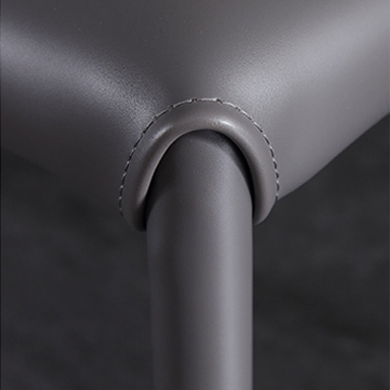 Industriële wingback zijstoel gestoffeerde armloze eetkamerstoelen