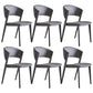 Modern Home Chair Open Back Dining Side Chair with Metal Legs