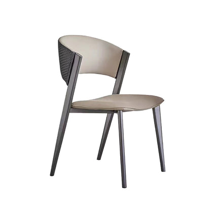 Modern Home Chair Open Back Dining Side Chair with Metal Legs