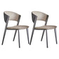 Modern Home Chair Open Back Dining Side Chair with Metal Legs