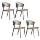 Modern Home Chair Open Back Dining Side Chair with Metal Legs