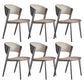 Modern Home Chair Open Back Dining Side Chair with Metal Legs