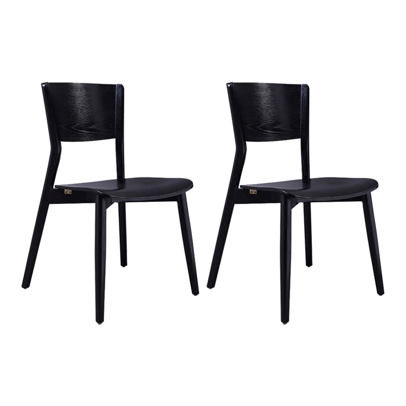 Silla lateral moderna de madera sólida silla de comedor de espalda abierta para el hogar