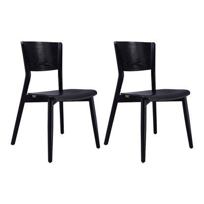 Silla lateral moderna de madera sólida silla de comedor de espalda abierta para el hogar